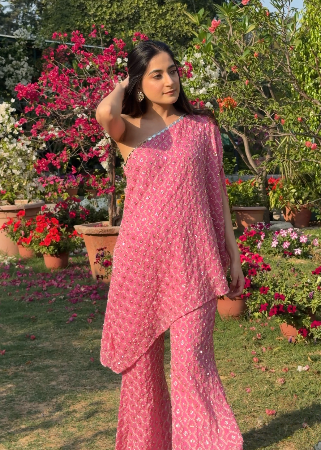 Itika Arora in Saira one shoulder set