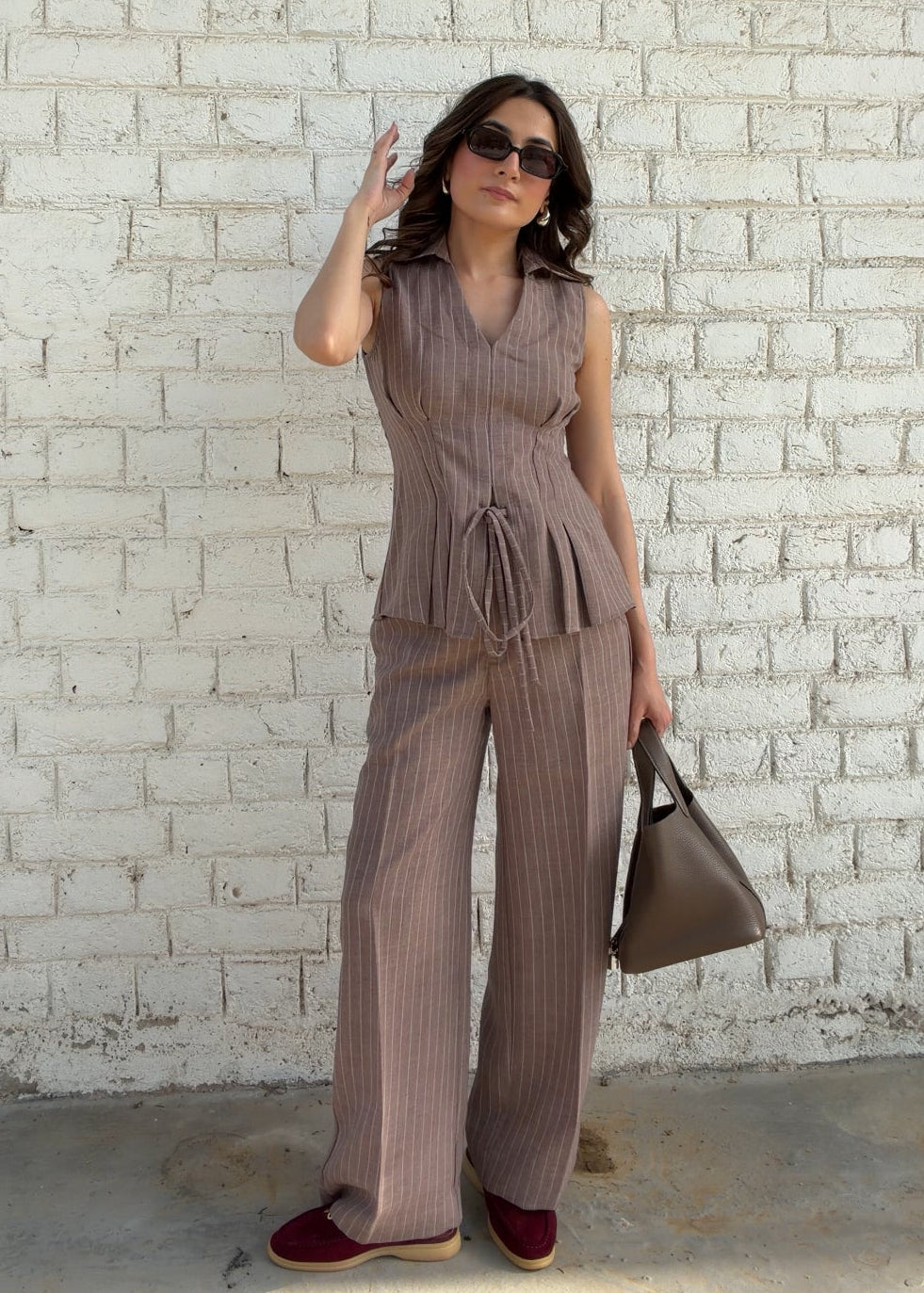Itika Arora in Ziva Pinstripe co-ord set