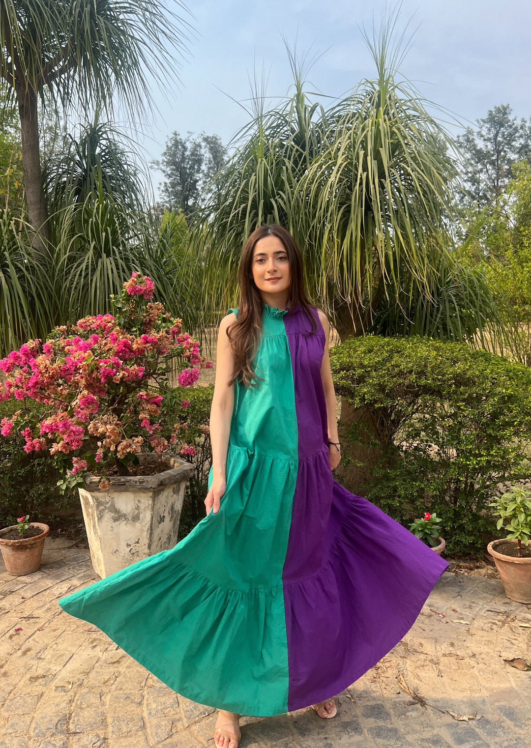 Iris Colour Block Dress – Urth Label