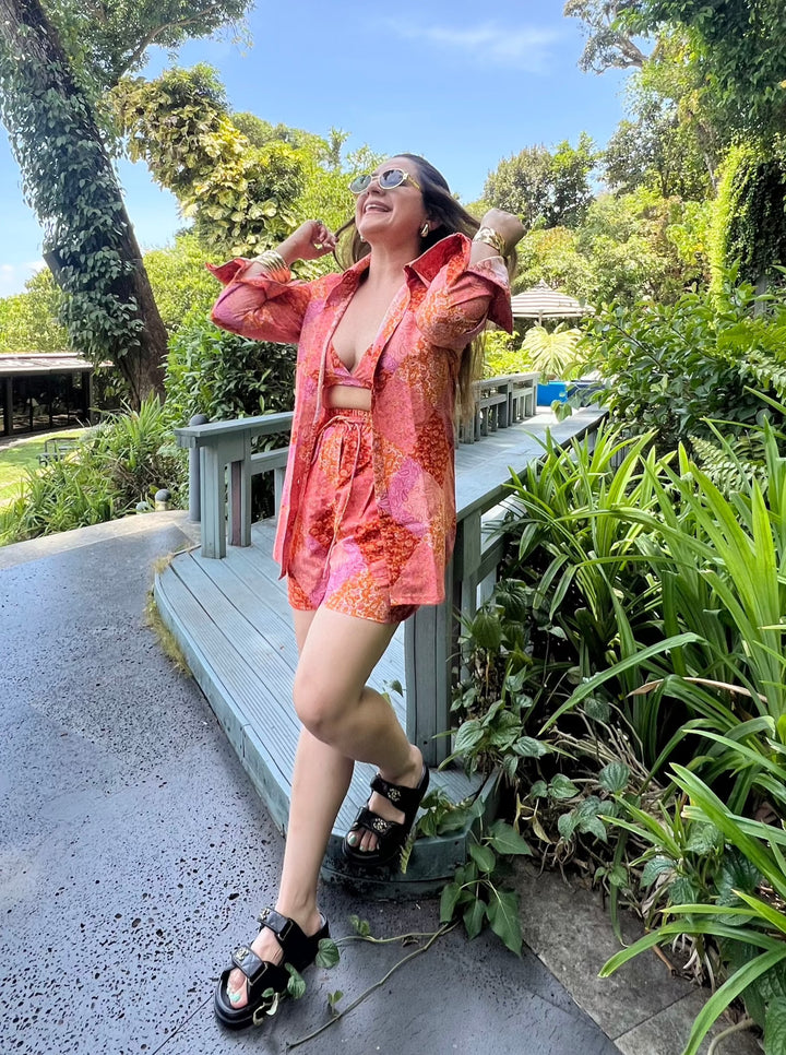 Meghna Pahwa in Marigold Co-Ord Set