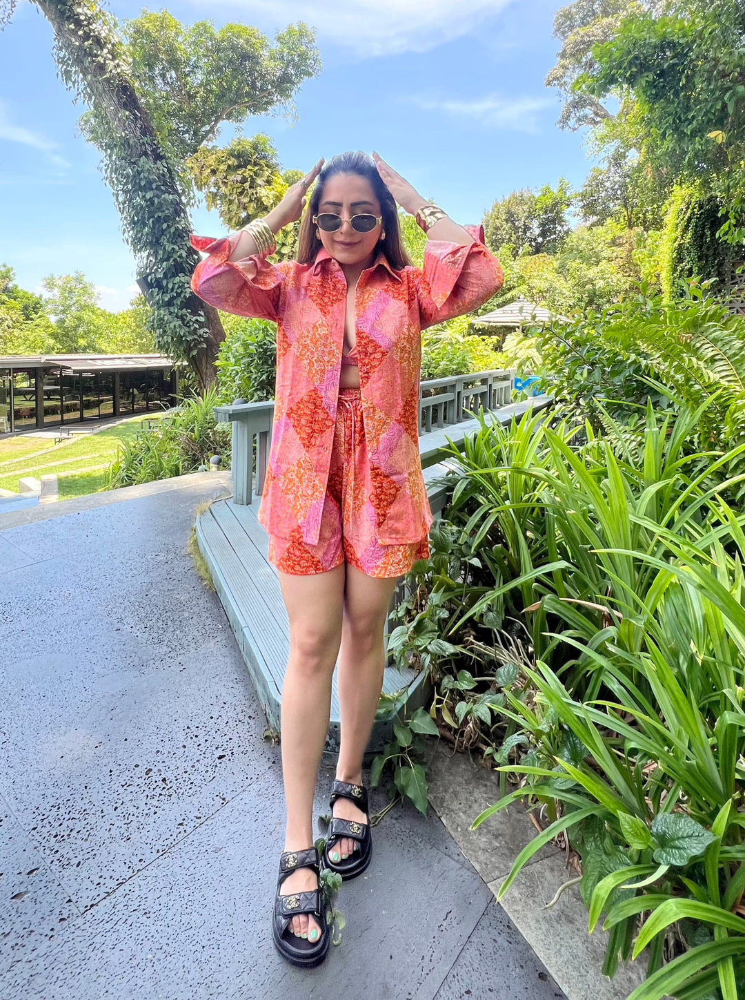 Meghna Pahwa in Marigold Co-Ord Set