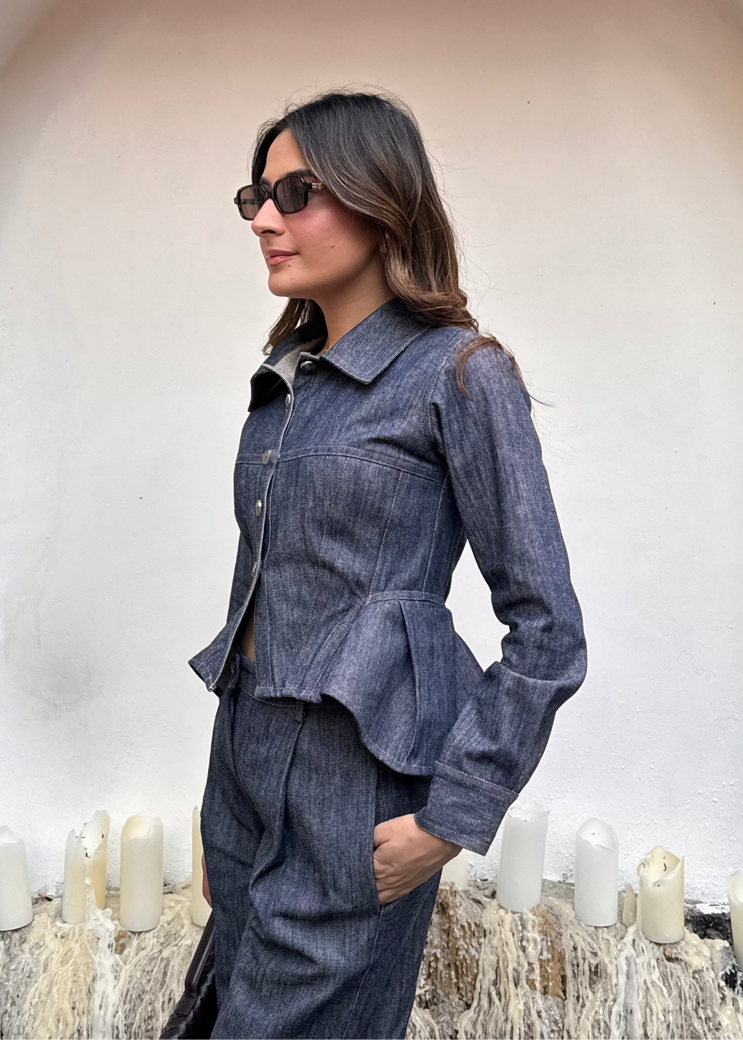 Itika Arora in Pebble Denim Set
