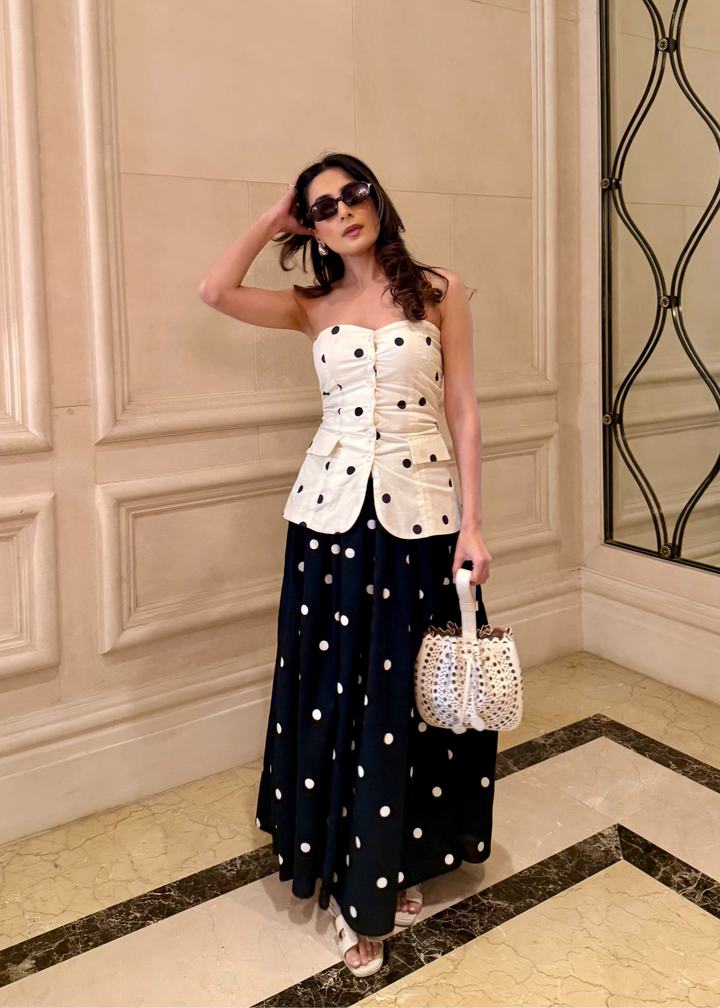 Itika Arora in Firenze co-ord set (polka dot)