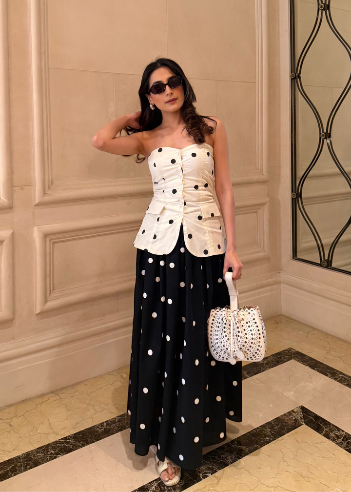 Itika Arora in Firenze co-ord set (polka dot)