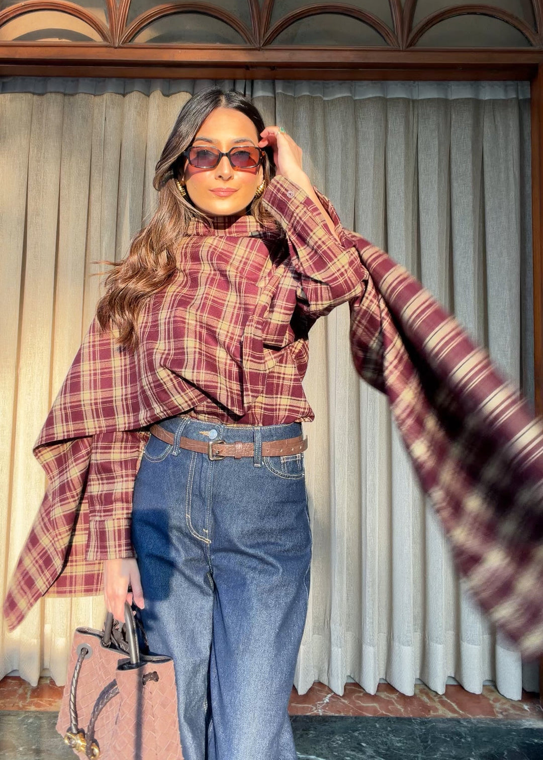 Itika Arora in Aura shawl-shacket