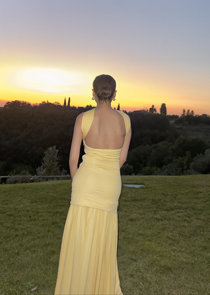 Itika Arora in The Tuscan sun dress (maxi length)