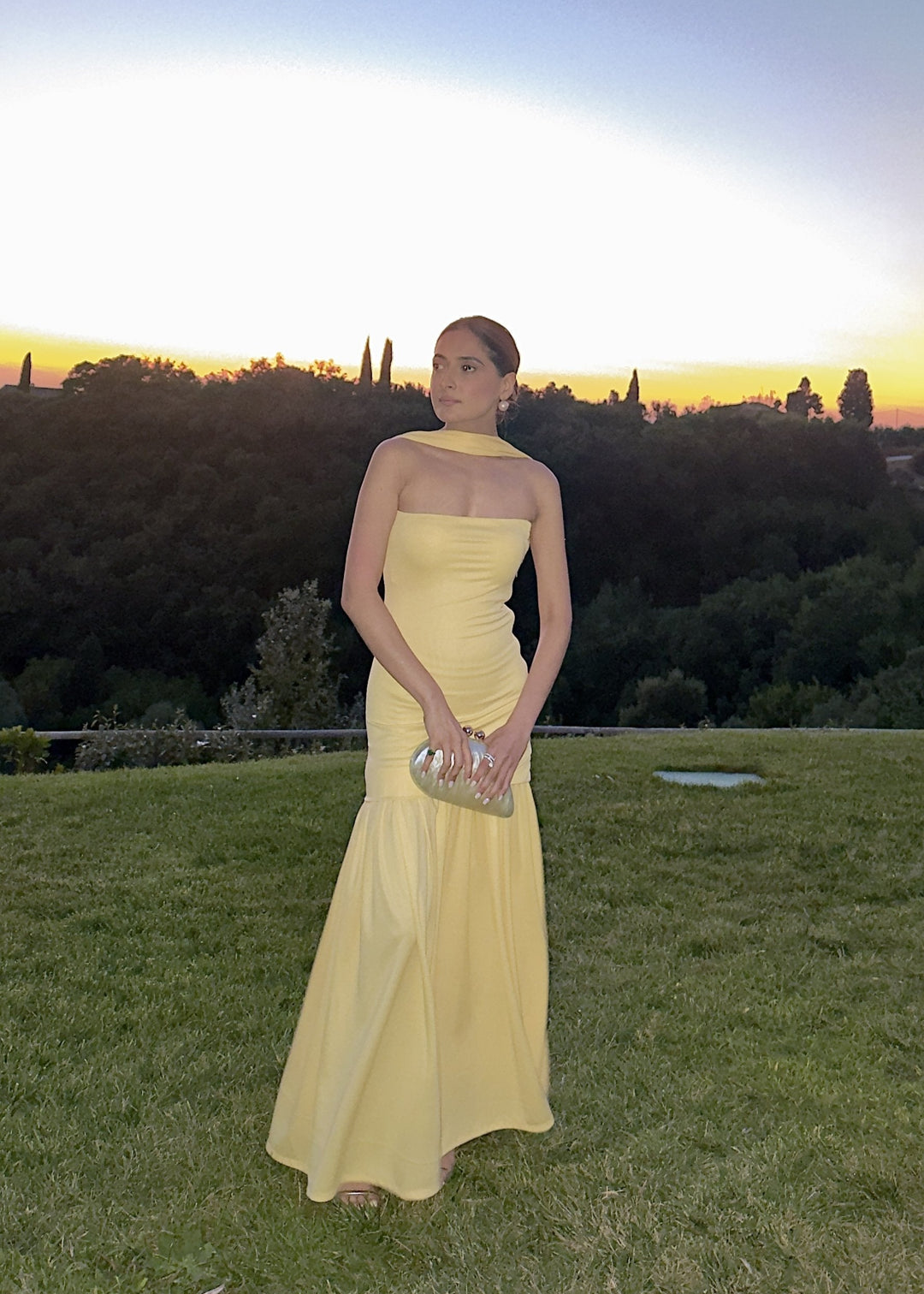 Itika Arora in The Tuscan sun dress (maxi length)