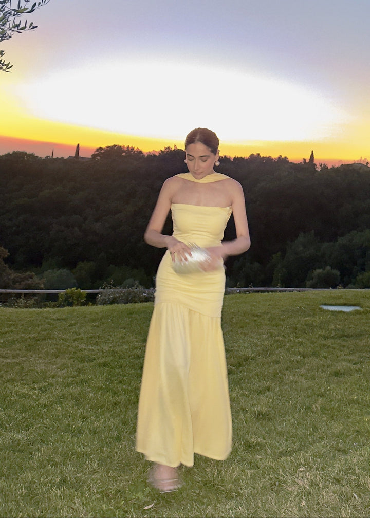 Itika Arora in The Tuscan sun dress (maxi length)