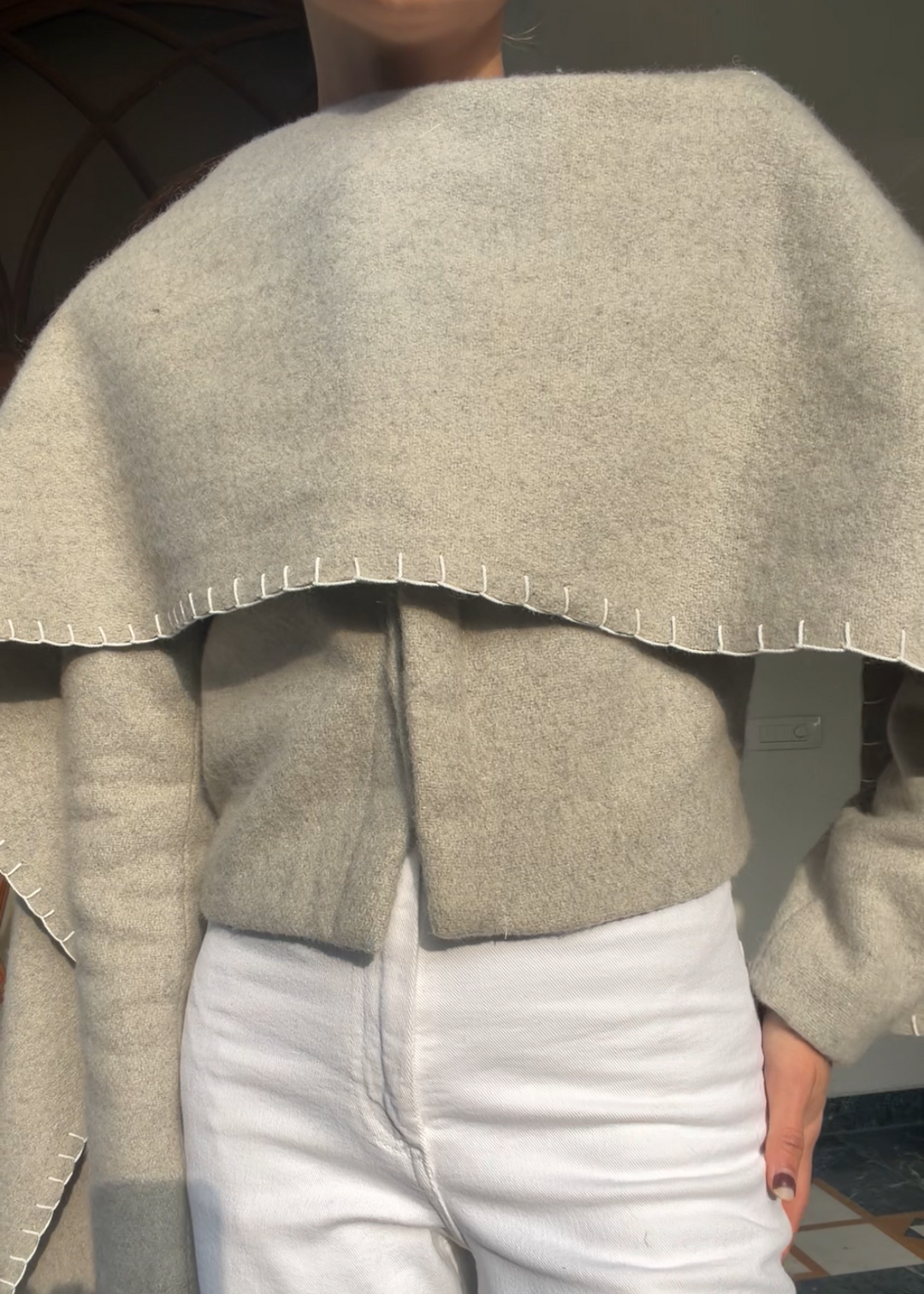 Itika Arora in Opal scarf-coat