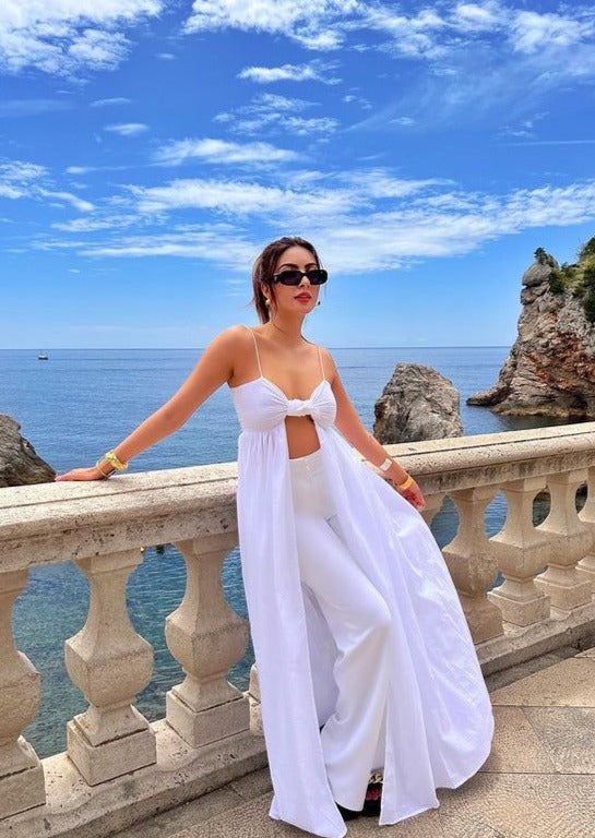 Niki Mehra in Mykonos co-ord set