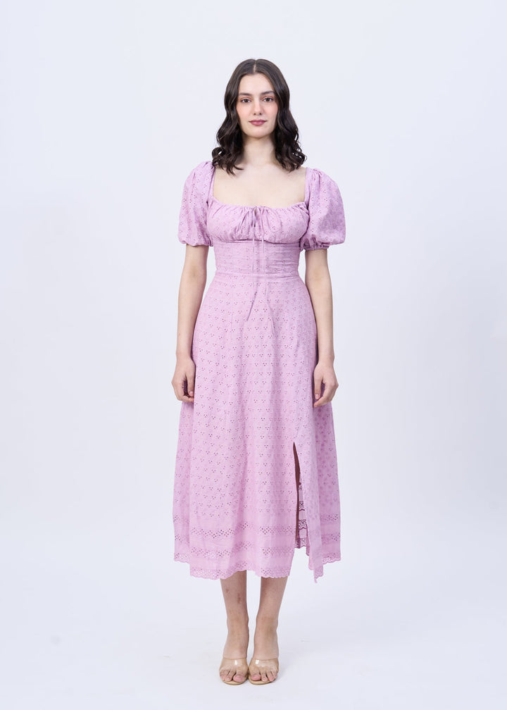 Peony fit and flare dress (Lilac)