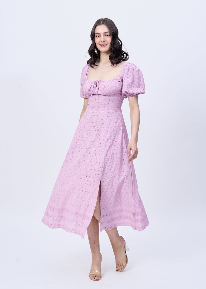 Peony fit and flare dress (Lilac)
