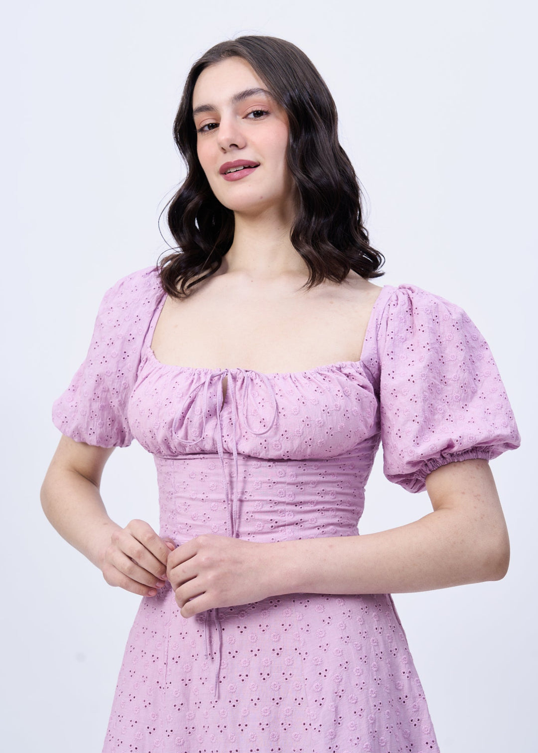Peony fit and flare dress (Lilac)