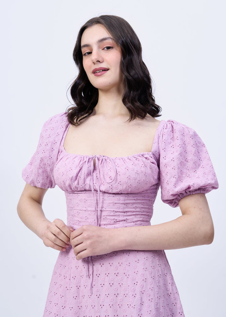 Peony fit and flare dress (Lilac)