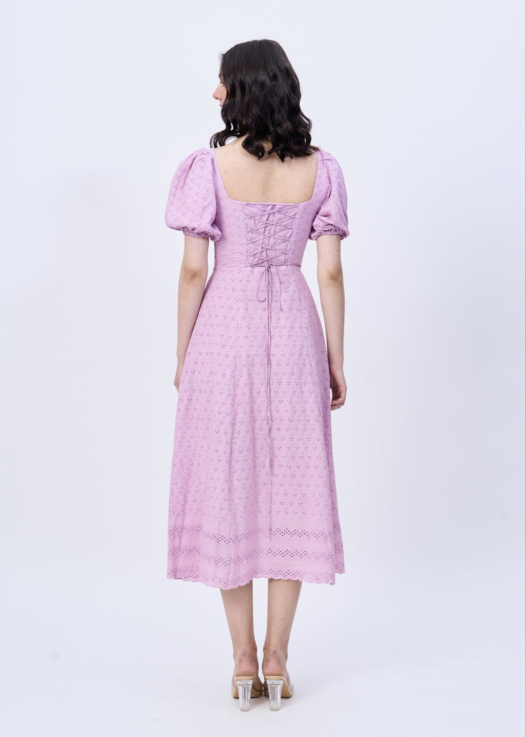 Peony fit and flare dress (Lilac)