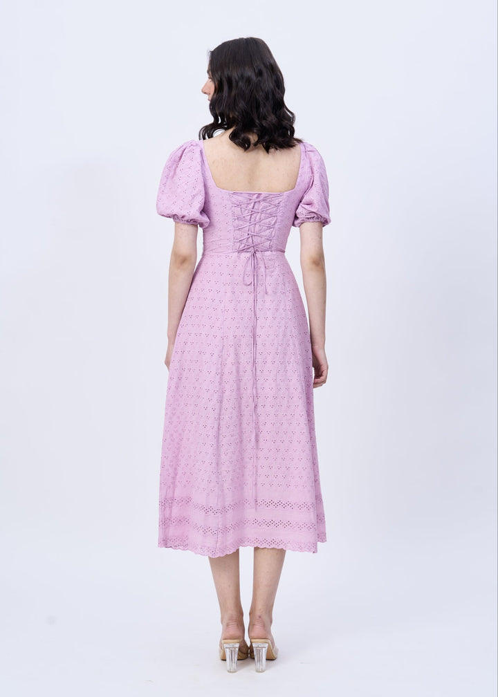 Peony fit and flare dress (Lilac)