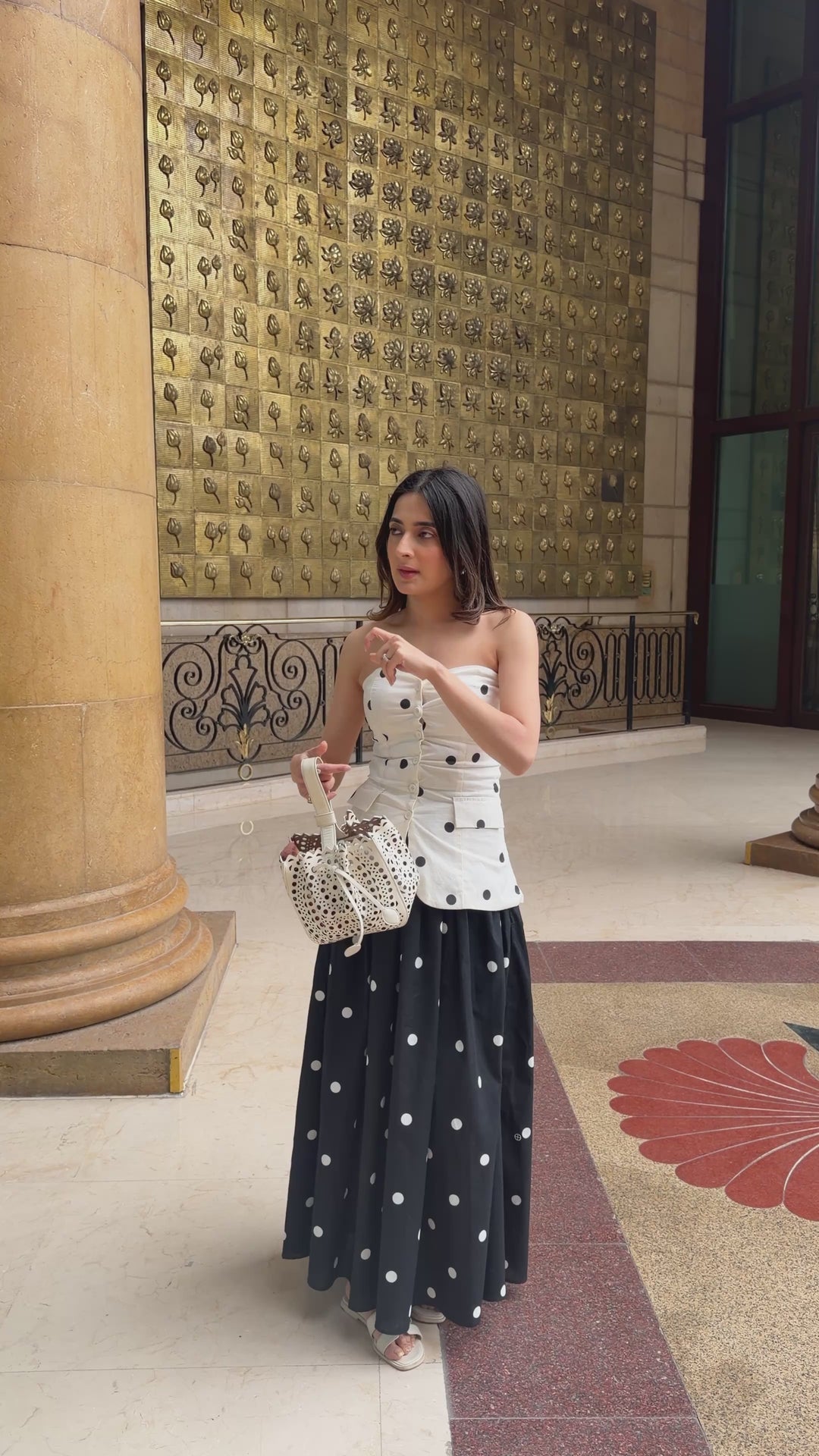 Itika Arora in Firenze co-ord set (polka dot)