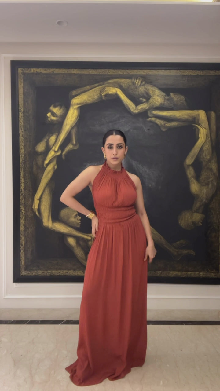 Upasana Ghai in Amara Dress (Rust)