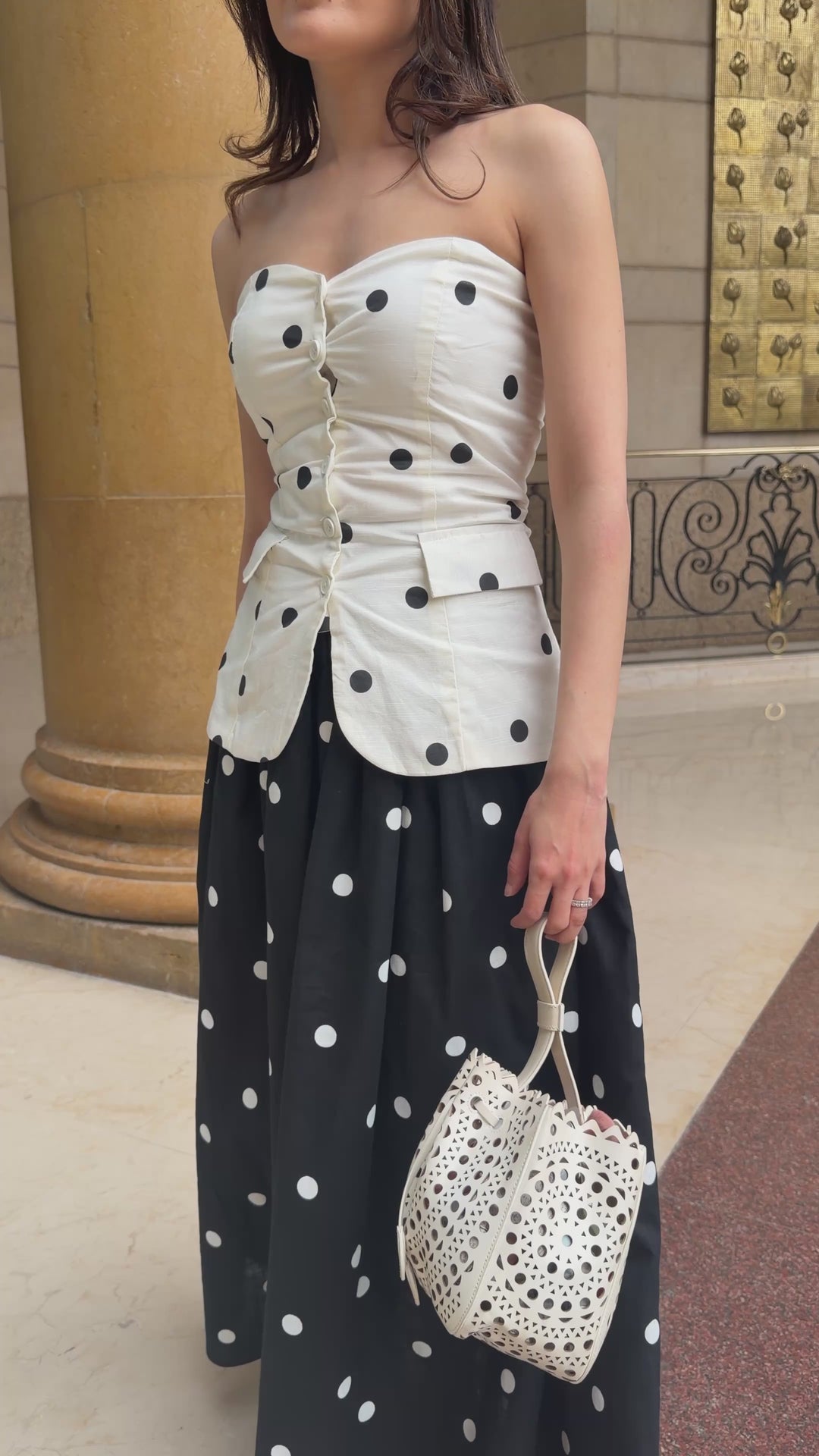 Itika Arora in Firenze co-ord set (polka dot)