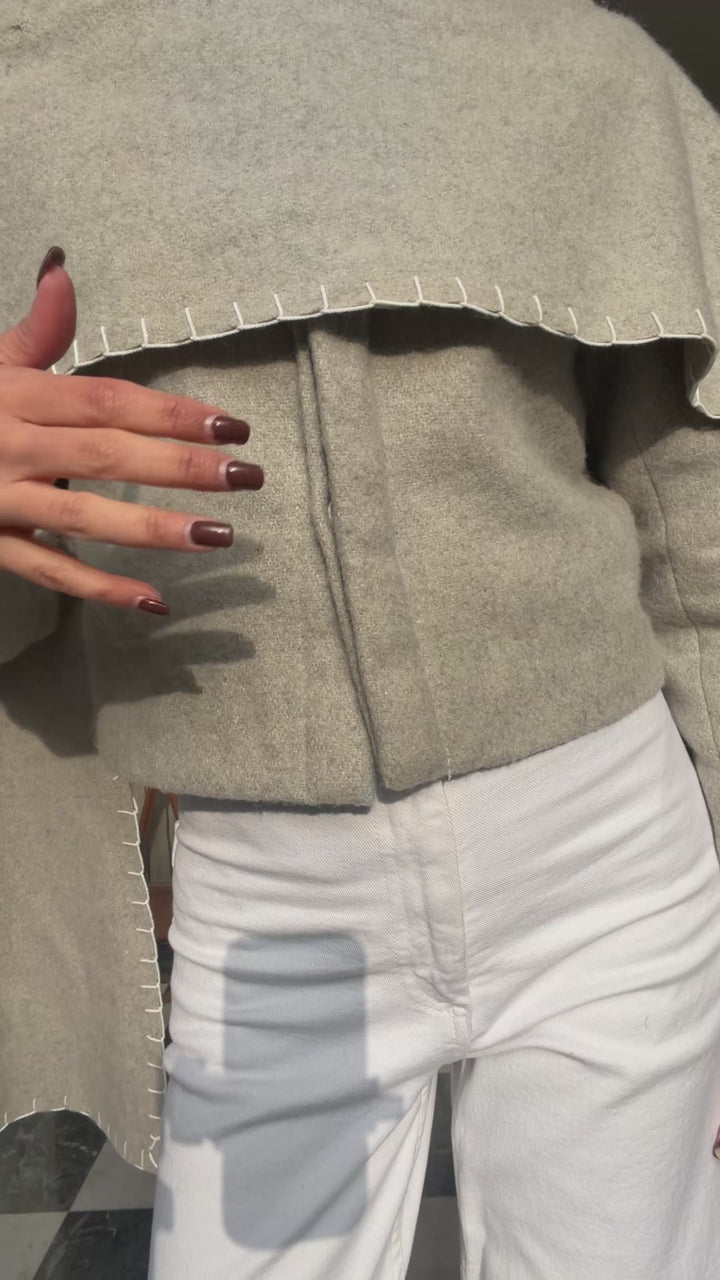 Itika Arora in Opal scarf-coat