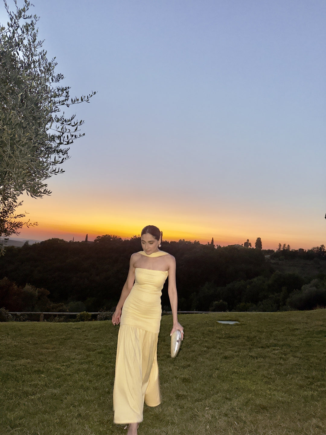 Itika Arora in The Tuscan sun dress (maxi length)