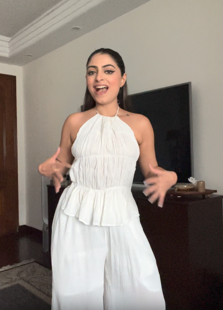 Gouri Kumar in Senna Co-ord set (White)