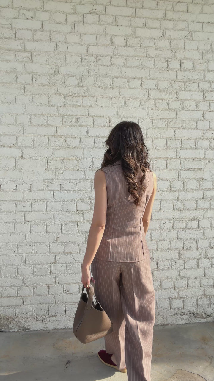 Itika Arora in Ziva Pinstripe co-ord set