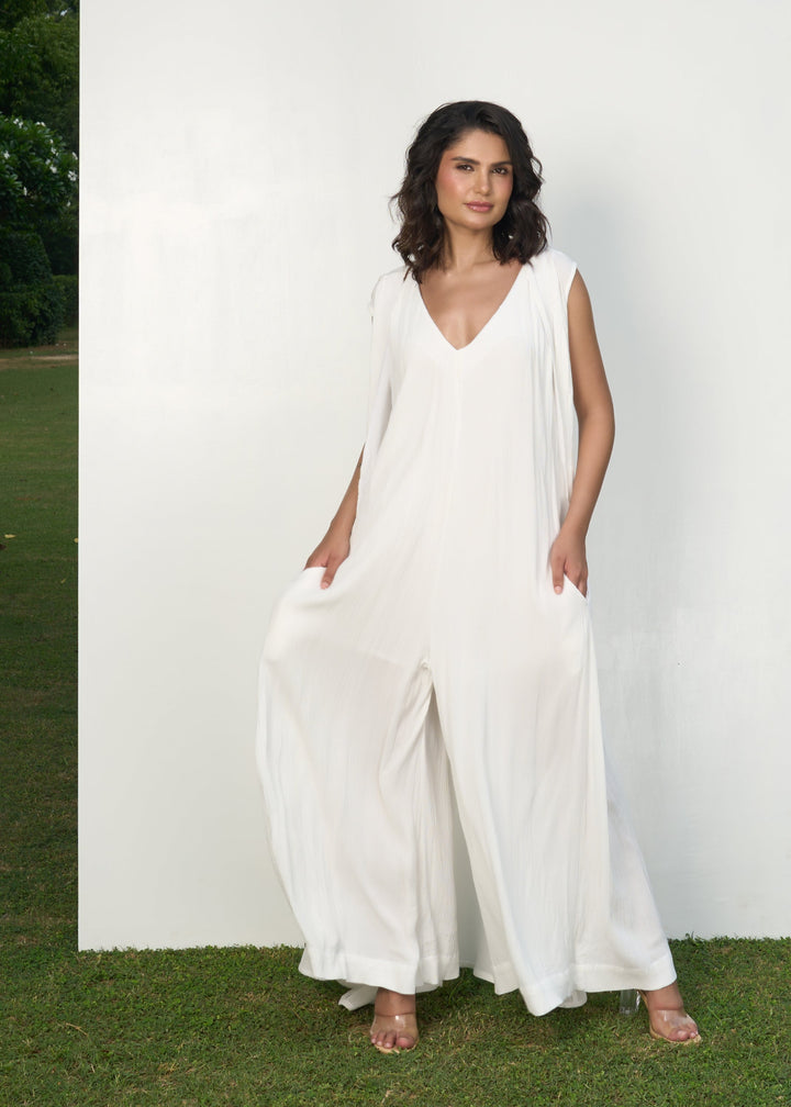 Ceya jumpsuit set (white)