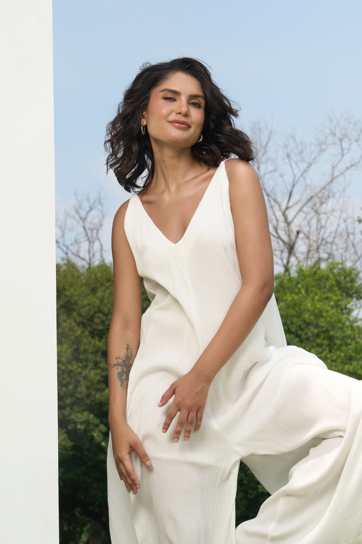 Ceya jumpsuit set (white)