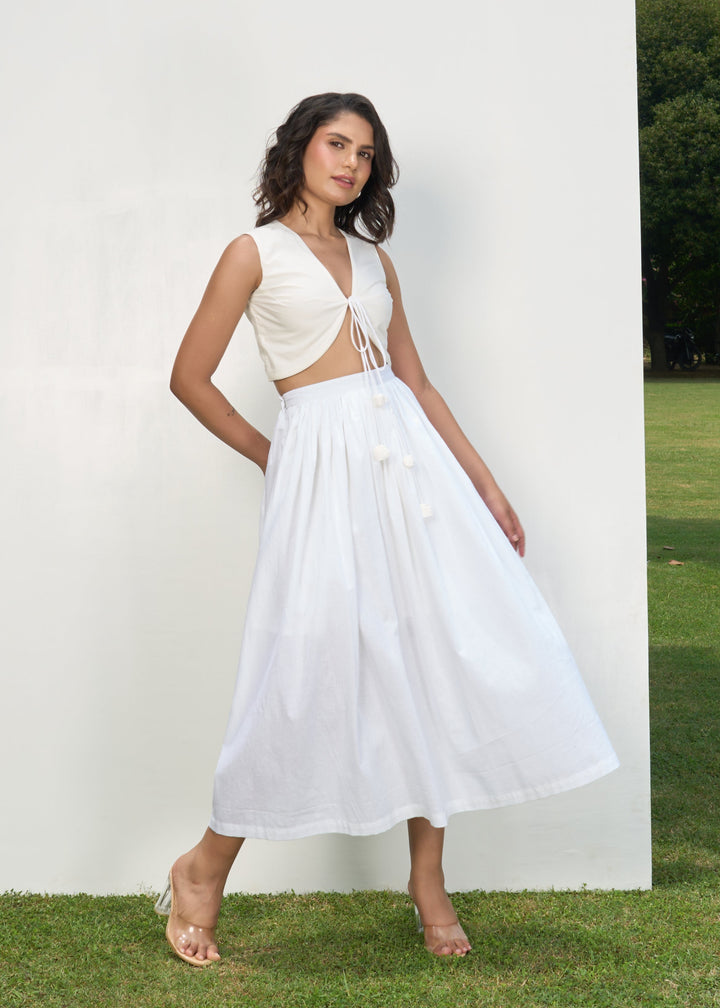 Lilo skirt Co-ord set (white)
