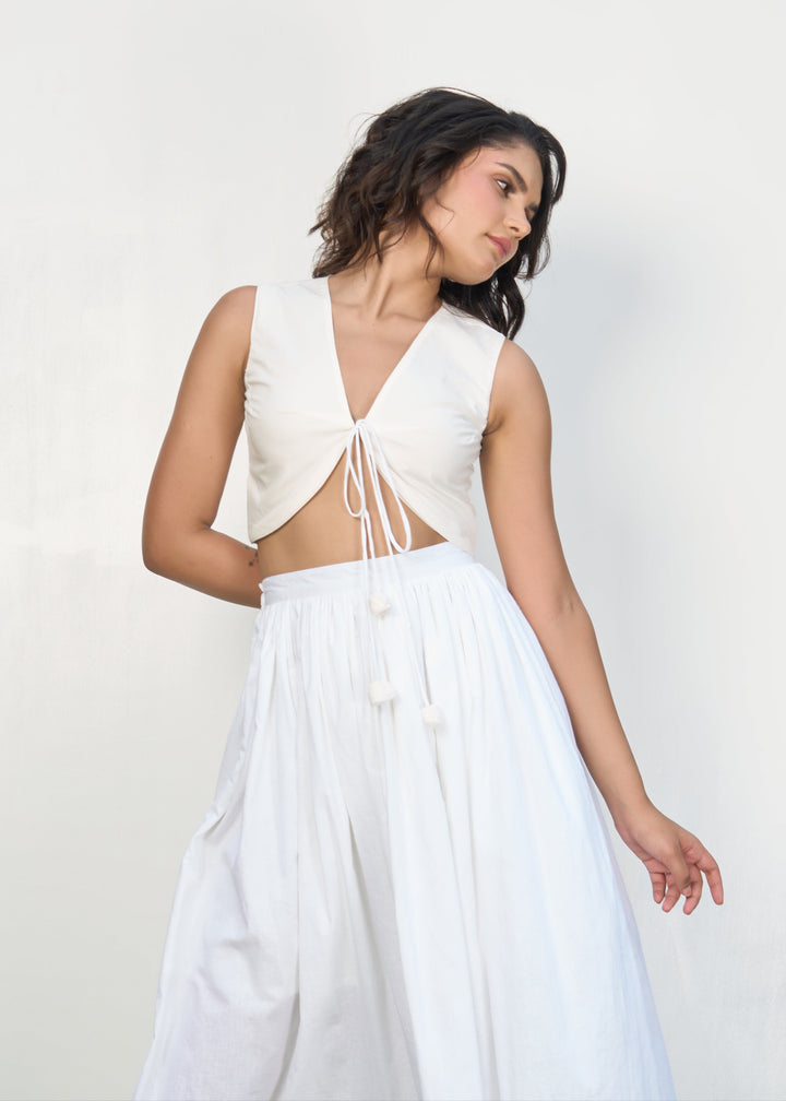 Lilo skirt Co-ord set (white)