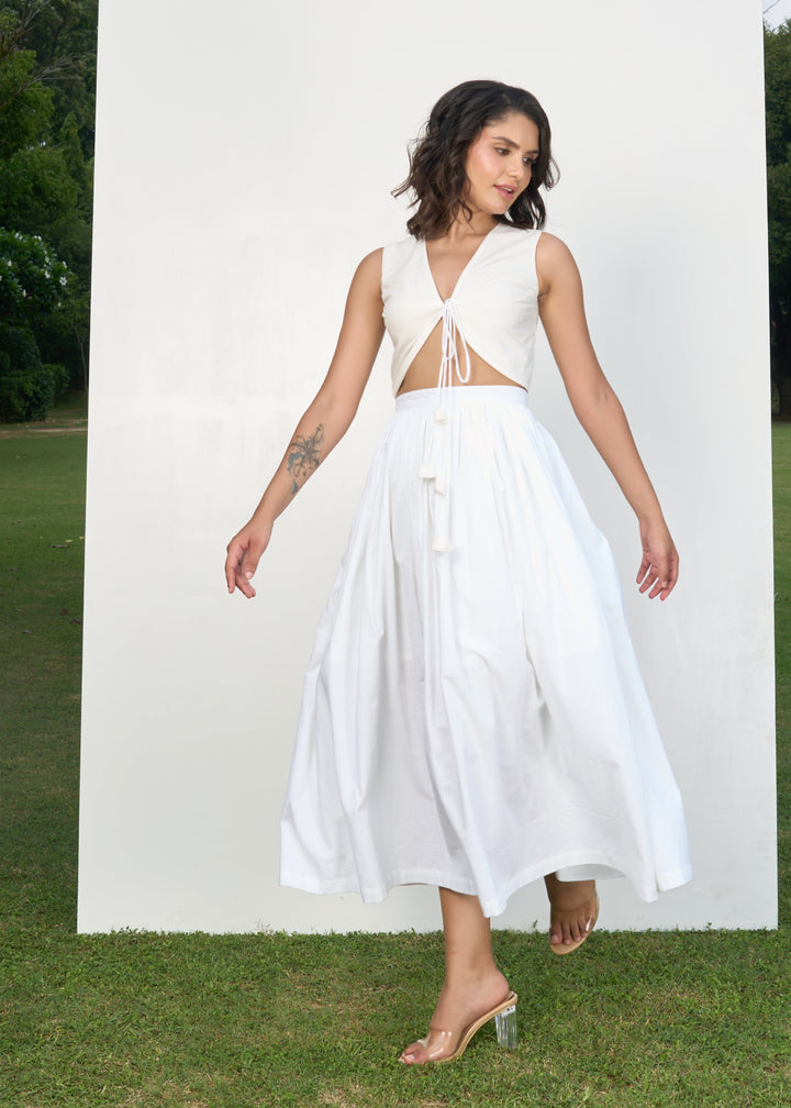 Lilo skirt Co-ord set (white)