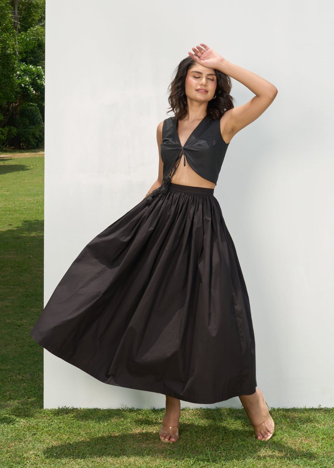 Lilo skirt Co-ord set (black)