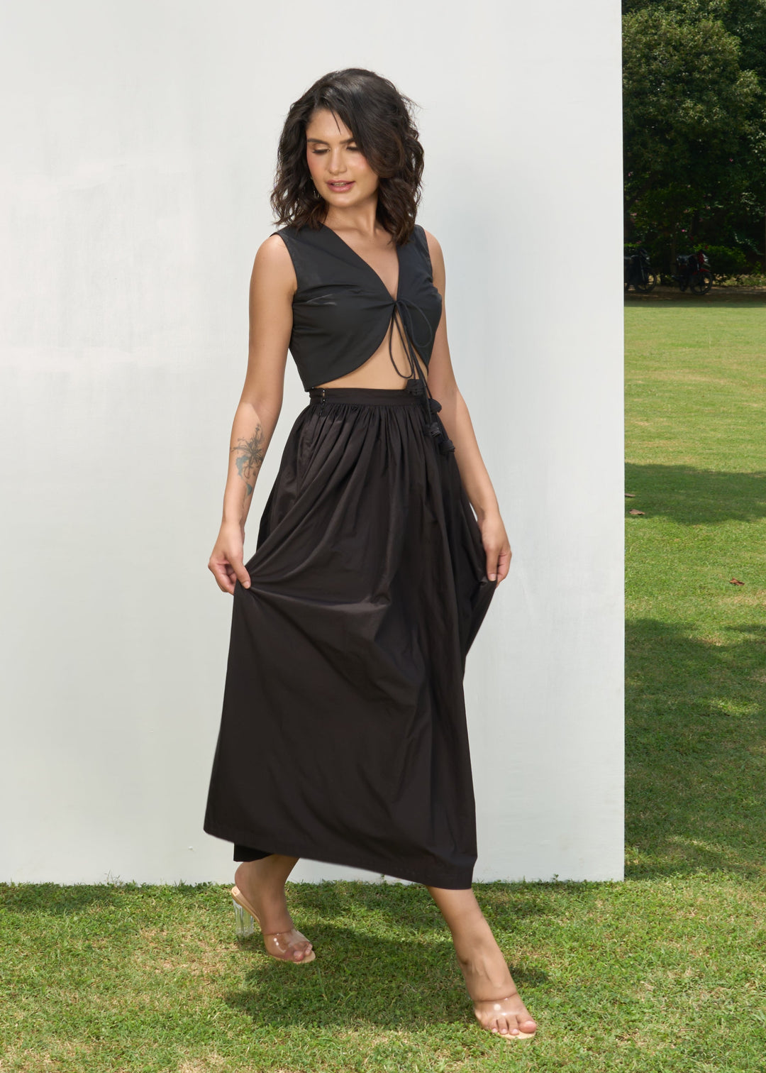 Lilo skirt Co-ord set (black)