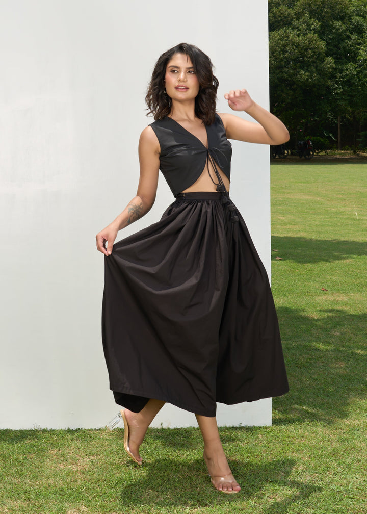 Lilo skirt Co-ord set (black)