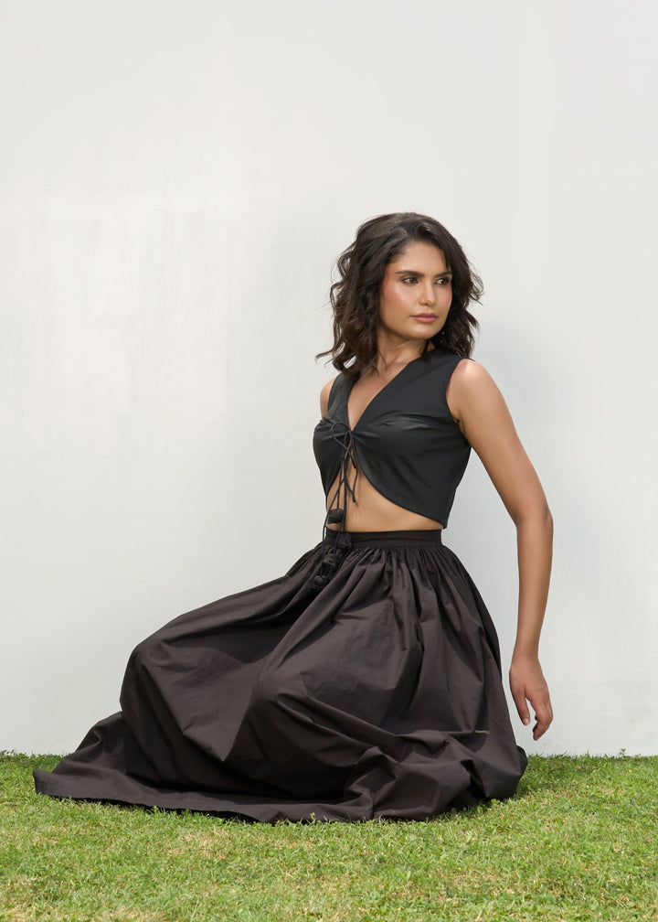 Lilo skirt Co-ord set (black)