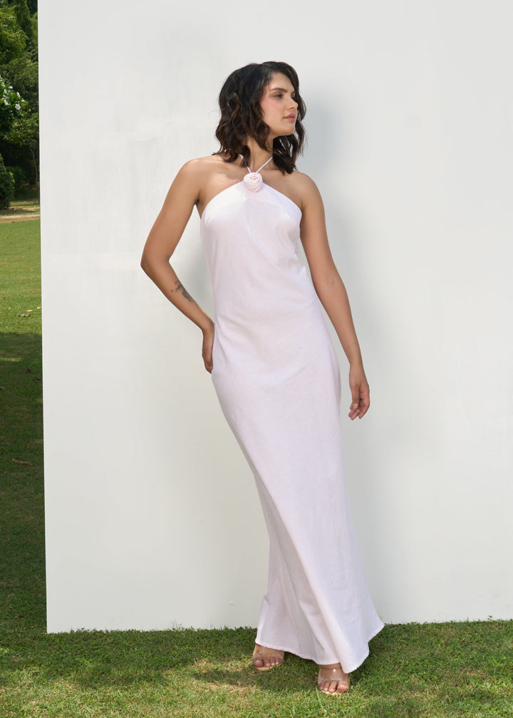 Harmony rosette dress (pink)