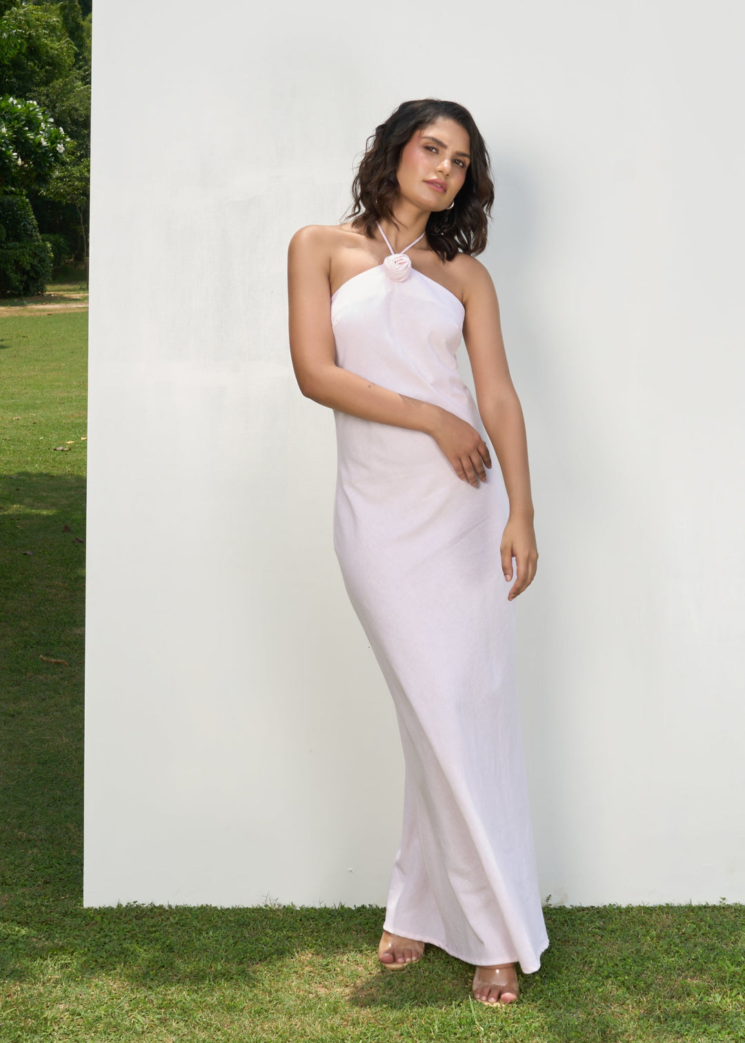 Harmony rosette dress (pink)