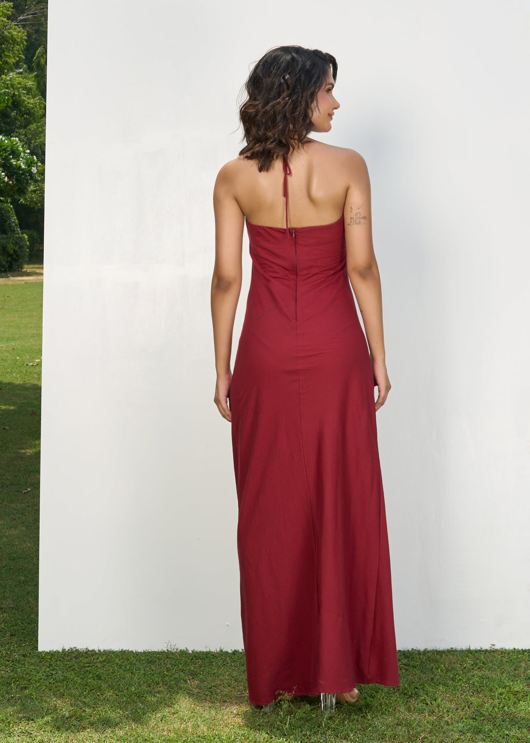 Harmony rosette dress (red)