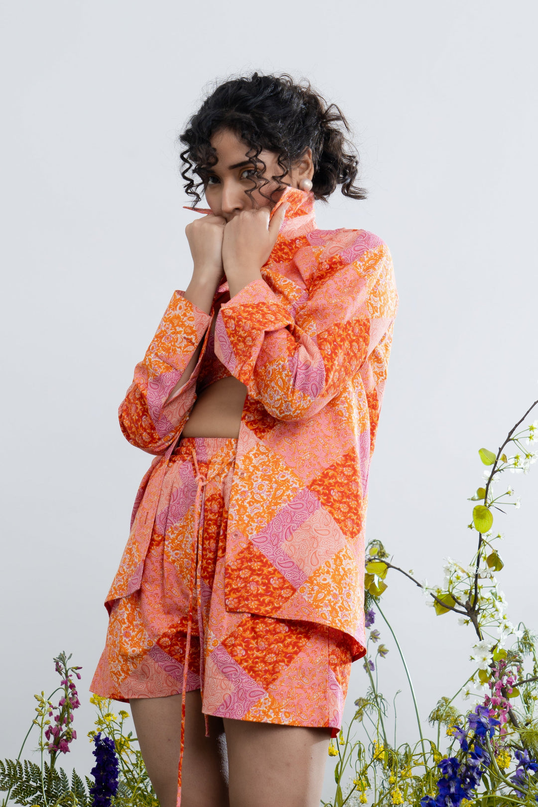 Meghna Pahwa in Marigold Co-Ord Set
