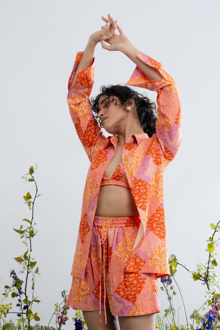 Meghna Pahwa in Marigold Co-Ord Set