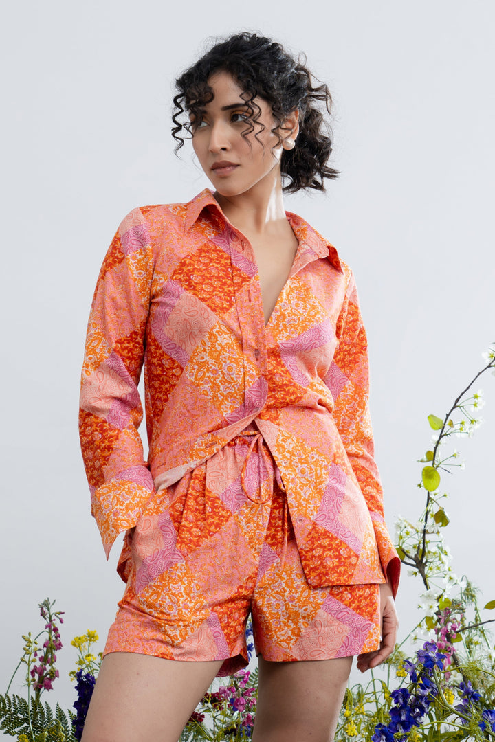 Meghna Pahwa in Marigold Co-Ord Set