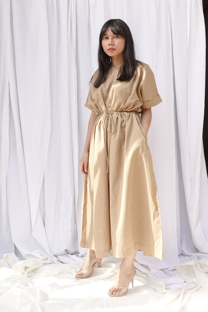 Juniper Jumpsuit (Free Size) (Beige)