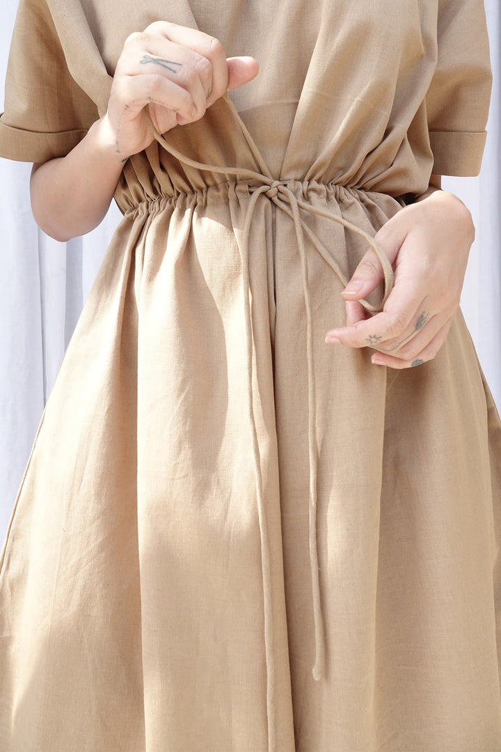 Juniper Jumpsuit (Free Size) (Beige)