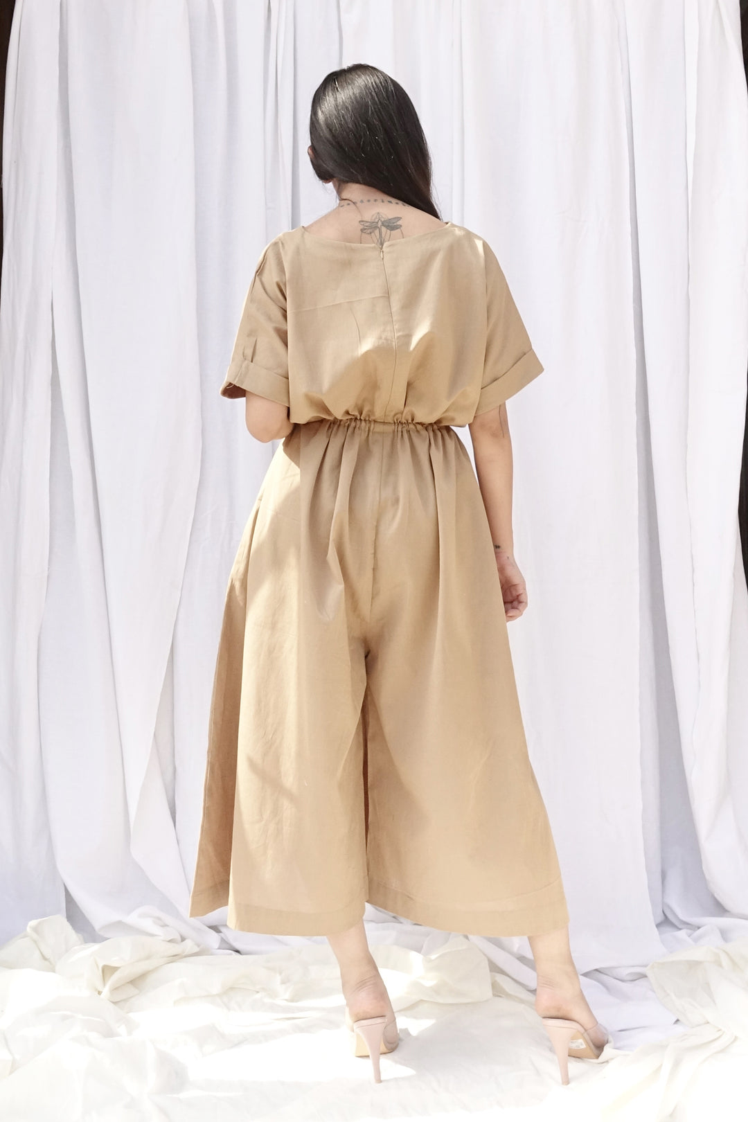 Juniper Jumpsuit (Free Size) (Beige)