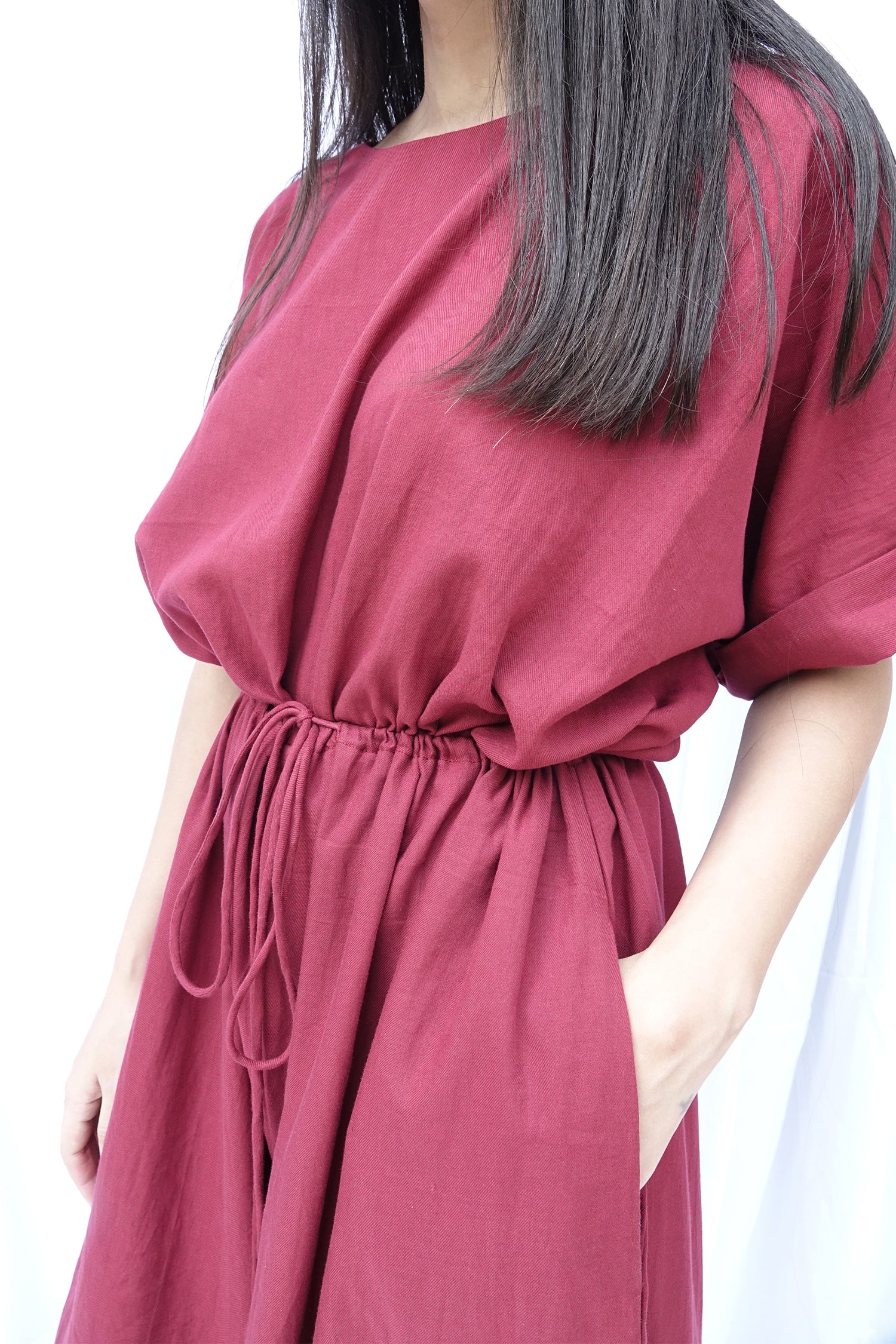 Juniper Jumpsuit (Free Size) (Maroon)