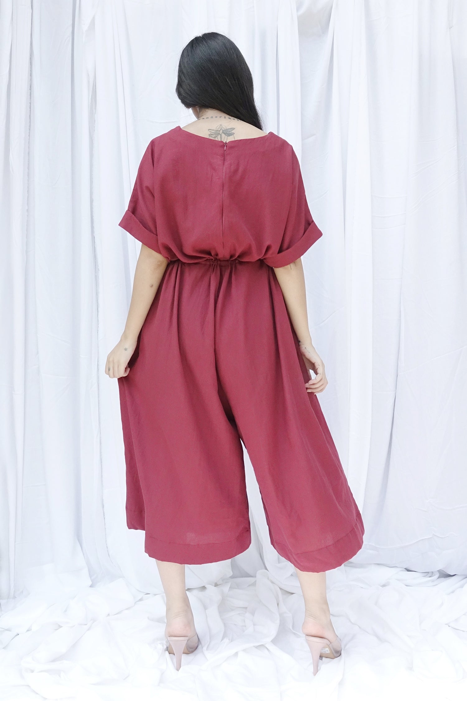 Juniper Jumpsuit (Free Size) (Maroon)