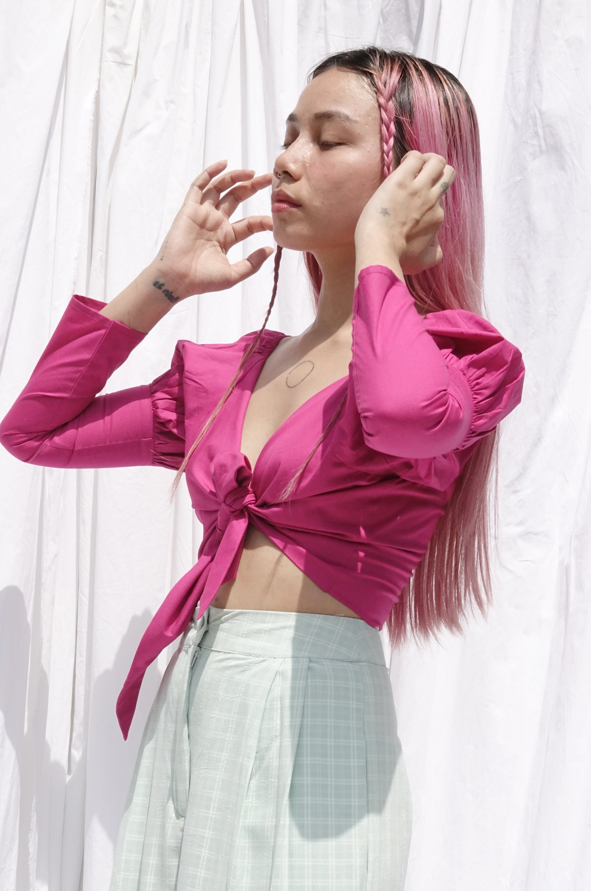 Maddie Crop top (pink)